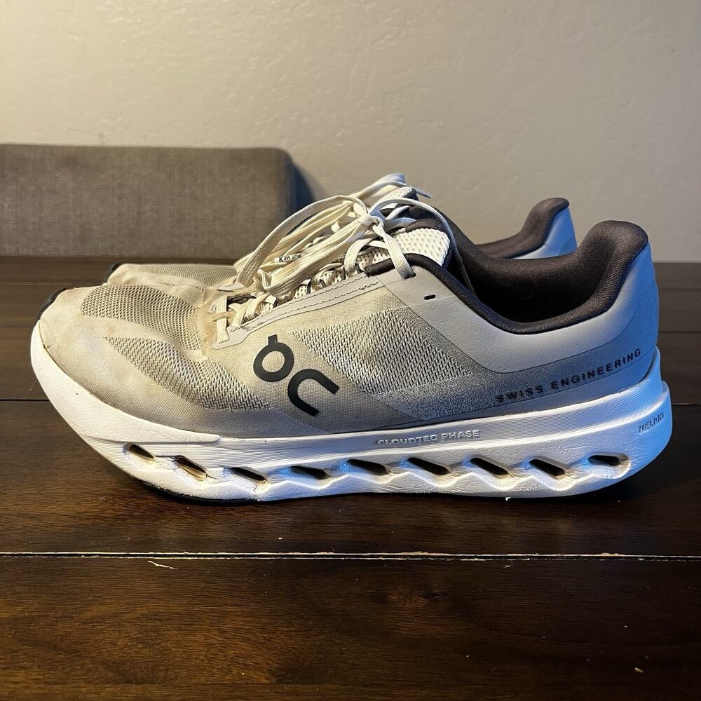 On Cloudsurfer Next Men's Size 11.5 Glacier/White Running Shoes
